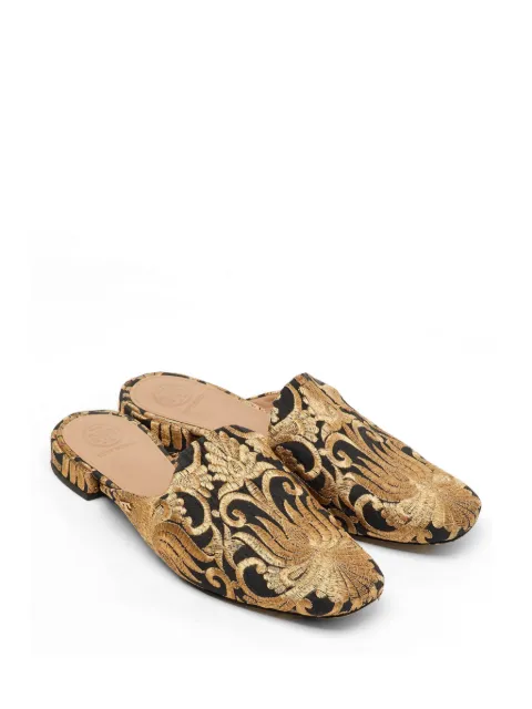 Tory Burch brocade flat mules Black 1230017