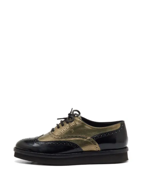 Tod's Vintage brogue wingtip oxford shoes Black 1243069