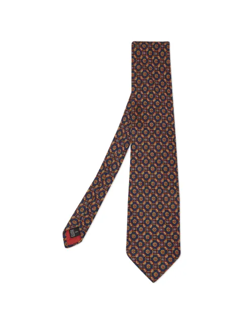 S.T. Dupont printed silk tie Blue 983995