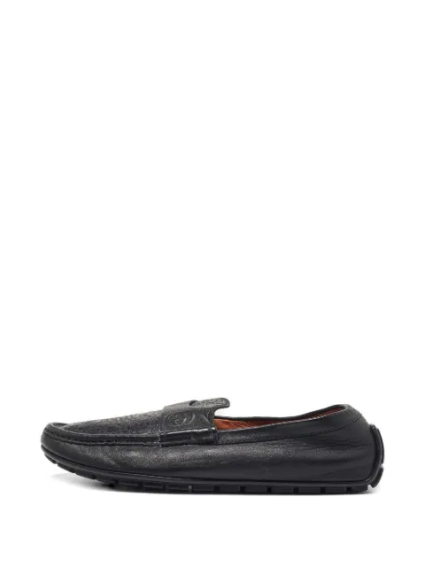 Gucci Pre-Owned Microguccissima loafers Black 863247