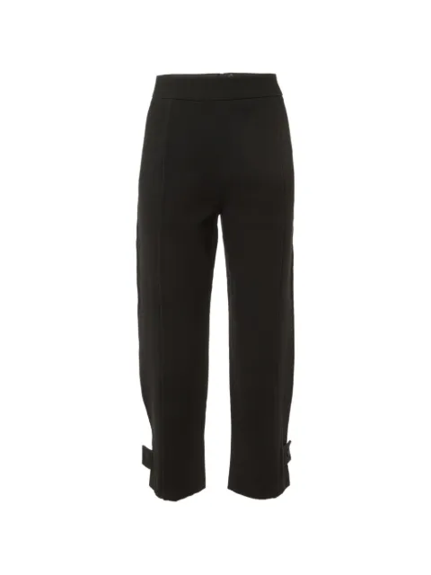 Emporio Armani Pre-Owned crepe-texture tailored trousers Black 1116638
