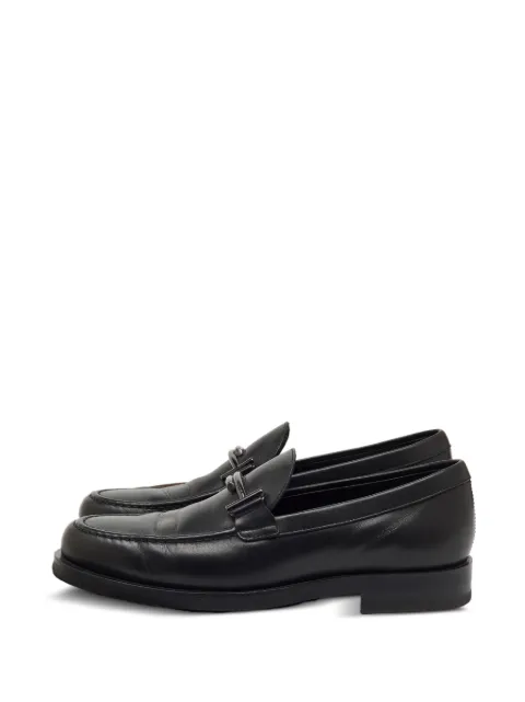 Tod's Vintage Double T slip on loafers Black 1235224