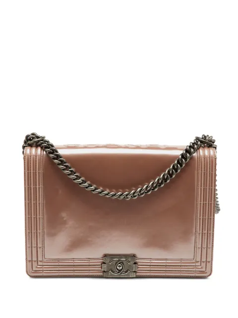 CHANEL Pre-Owned 2012 medium Reverso Boy shoulder bag Pink 1156458
