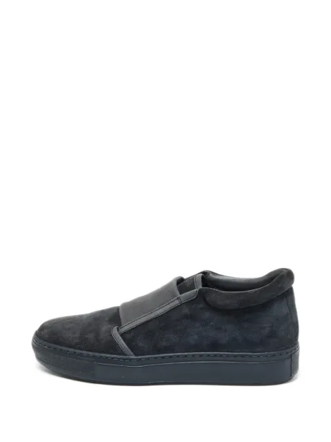 Giorgio Armani Pre-Owned slip-on suede sneakers Blue 1030321