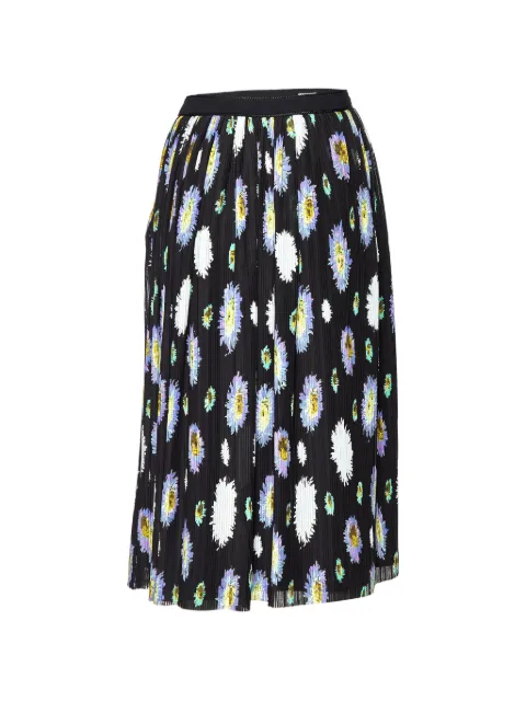 Kenzo Pre-Owned floral-print pleated skirt Black 758660
