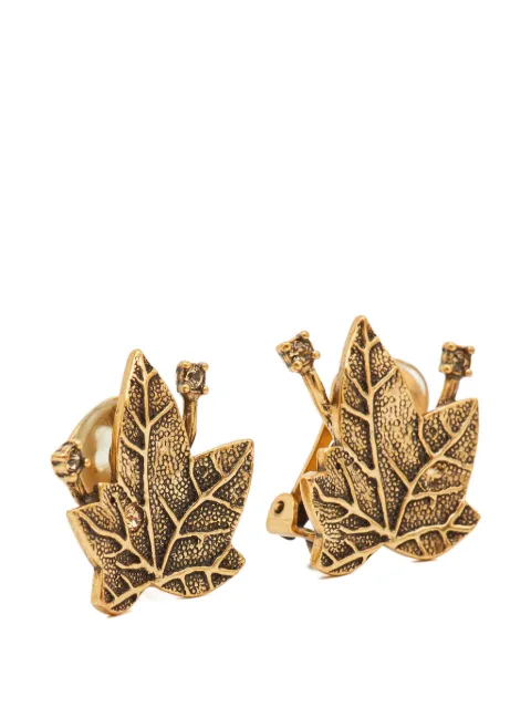 Oscar de la Renta Pre-Owned leaf clip-on earrings Gold 1097043