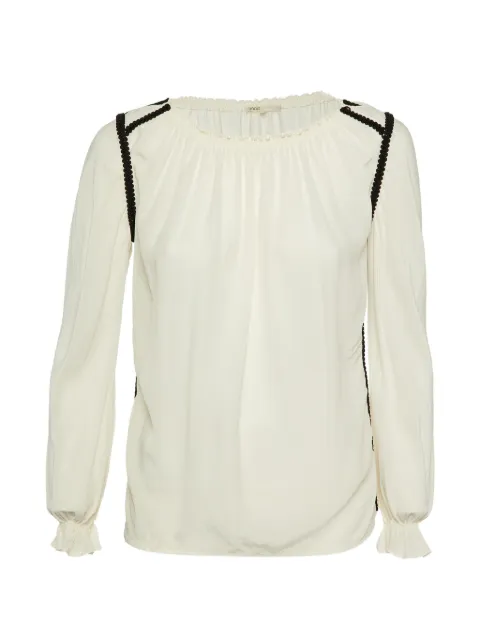 Maje contrast detail blouse Neutrals 1142386