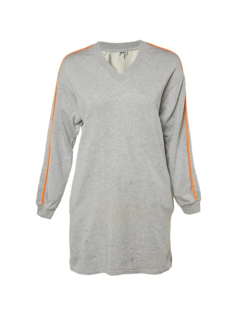 Kenzo Pre-Owned V-neck sweatshirt dress Grey 1203789