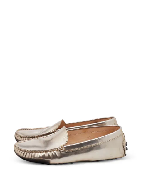Tod's Vintage Gommini patent leather loafers Gold 728469