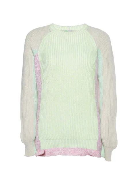 Stella McCartney Pre-Owned colorblock rib-knit sweater Green 977764