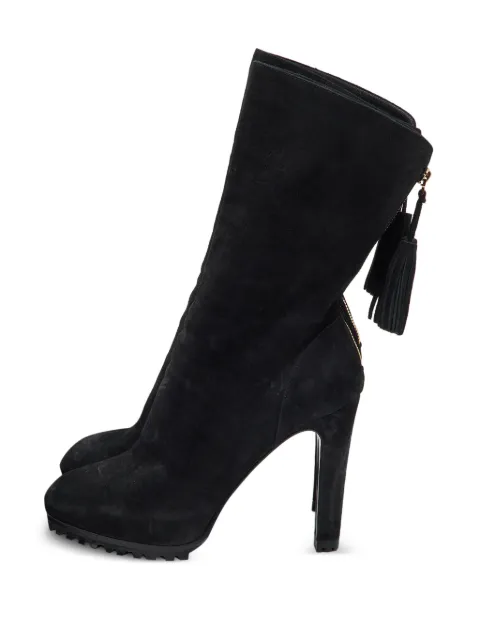 Saint Laurent Pre-Owned tassel platform boots Black 1228707