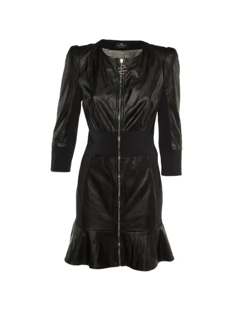 Elisabetta Franchi ruffled midi dress Black 1155811