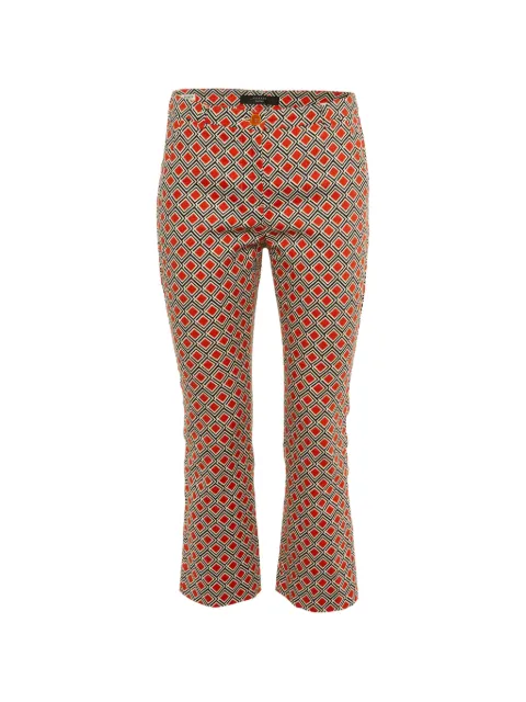 Weekend Max Mara geometric-print cropped trousers Orange 1152215