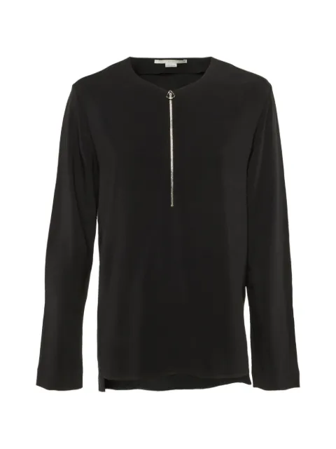 Stella McCartney Pre-Owned zip-front crepe blouse Black 1242292