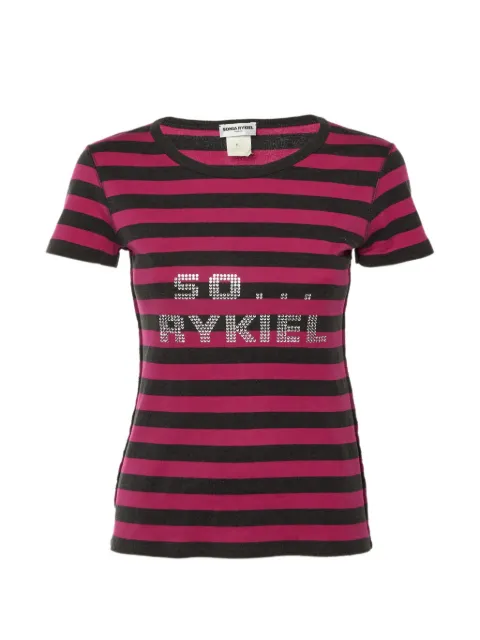 Sonia Rykiel Pre-Owned So Rykiel striped T-shirt Grey 1251260