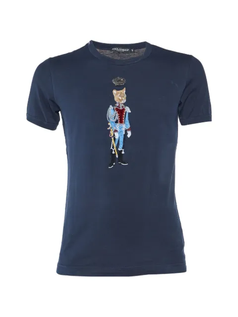 Dolce & Gabbana Pre-Owned Royal Pet patch T-shirt Blue 1087261