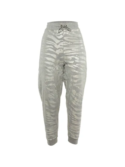 Kenzo Pre-Owned metallic-print track pants Grey 1152987