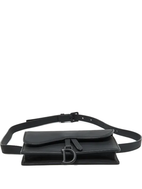 Christian Dior Pre-Owned 2019 Saddle leather belt bag Black 1082295