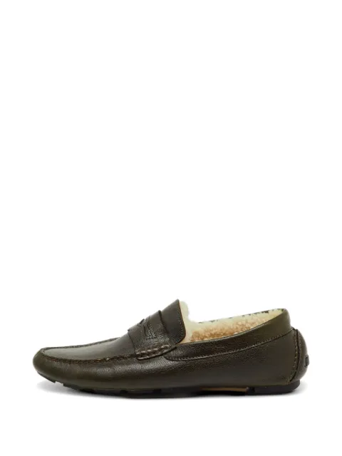 D&G shearling-lined slip-on loafers Green 1220796