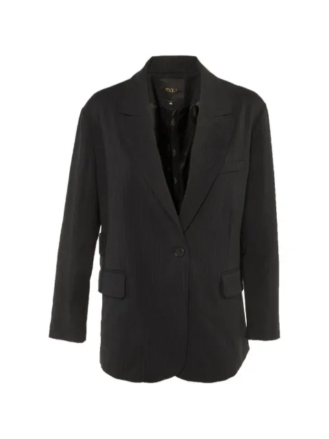 Maje striped single-breasted blazer Black 1242997