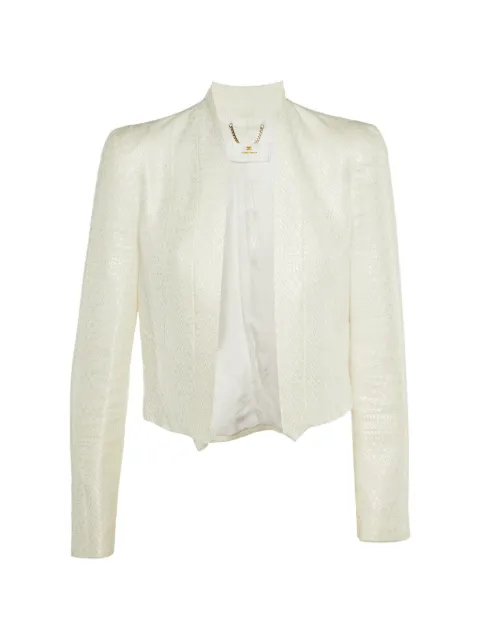 Elisabetta Franchi textured long-sleeved blazer White 1155793