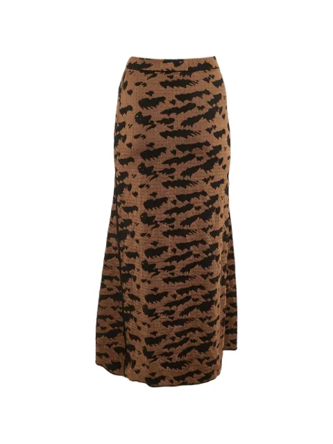 Nanushka patterned maxi skirt Brown 1236636