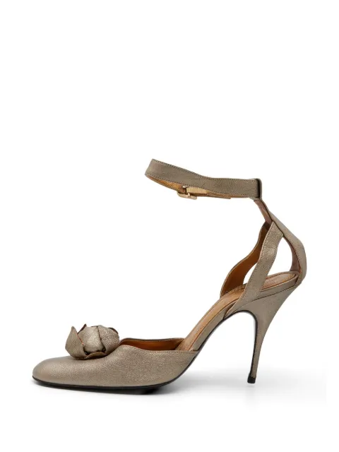 Givenchy Pre-Owned floral-detail ankle-strap pumps Neutrals 731521