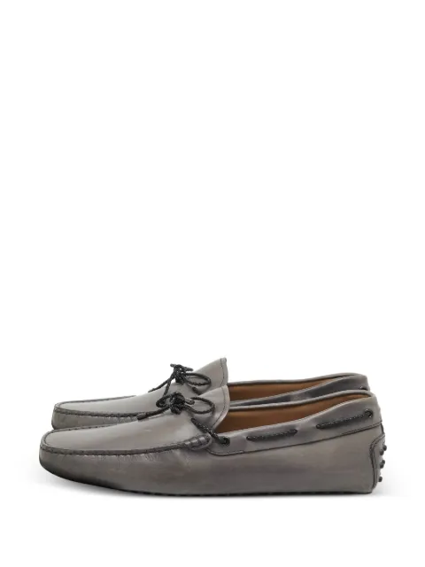 Tod's Vintage slip-on leather loafers Grey 1220998