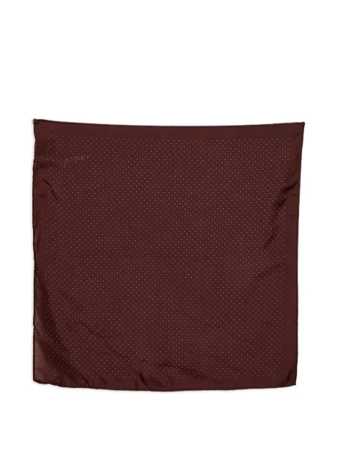 Lanvin Pre-Owned polka-dot silk scarf Brown 1130515