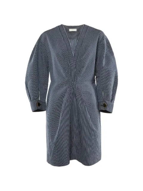 SANDRO striped plunge-neck dress Blue 1224627