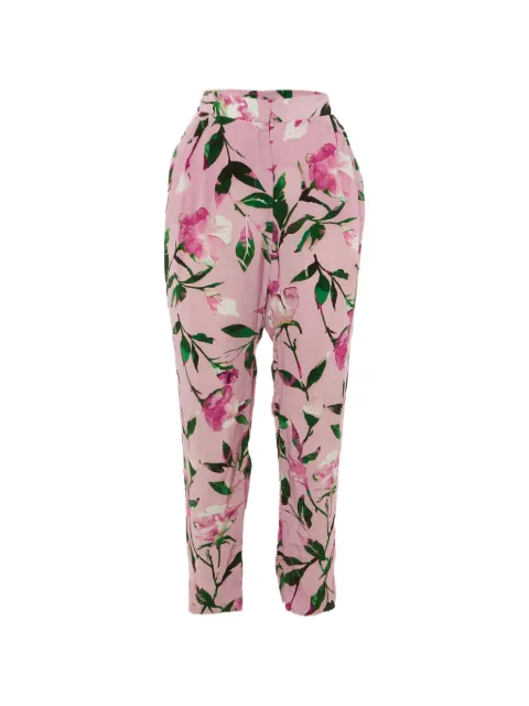 Carolina Herrera Vintage floral-print trousers Pink 1236704