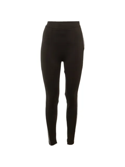 Maje Presy side-stripe trousers Black 1251179