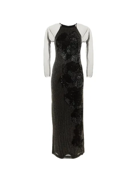 Badgley Mischka embellished mesh gown Black 1224167
