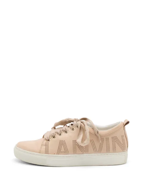 Lanvin Pre-Owned perforated-logo sneakers Neutrals 734854
