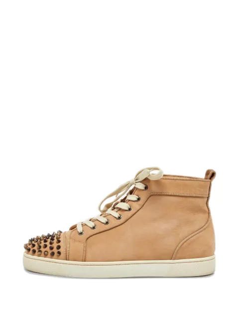 Christian Louboutin Pre-Owned spiked high-top sneakers Neutrals 1046851