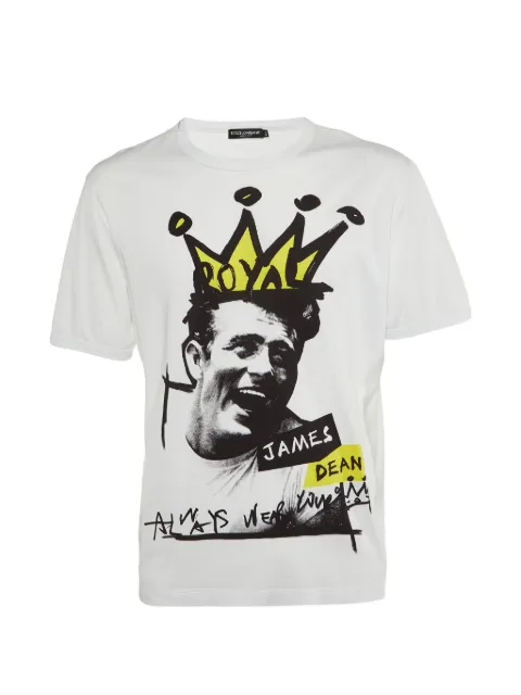 Dolce & Gabbana Pre-Owned graphic-print crew-neck T-shirt White 1152321