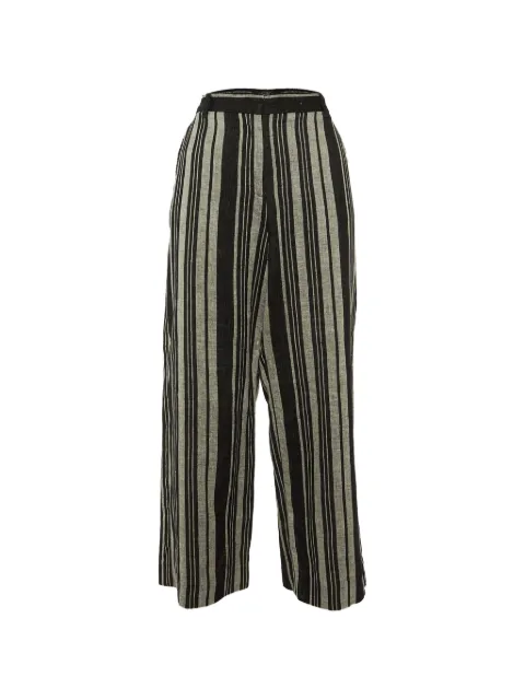 Weekend Max Mara striped wide-leg trousers Black 1139541