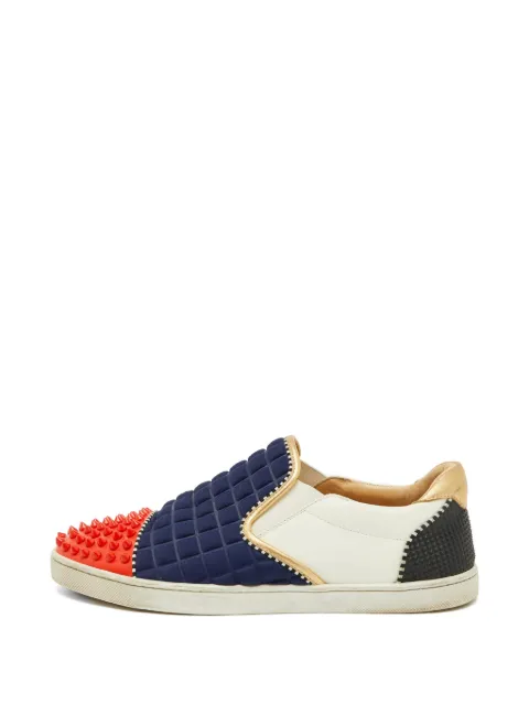 Christian Louboutin Pre-Owned Roller Boat spike-toe sneakers Blue 1120392