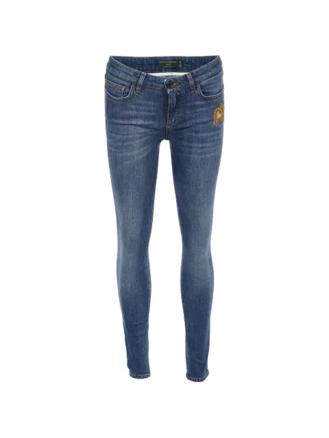 Dolce & Gabbana Pre-Owned heart-patch jeans Blue 872281