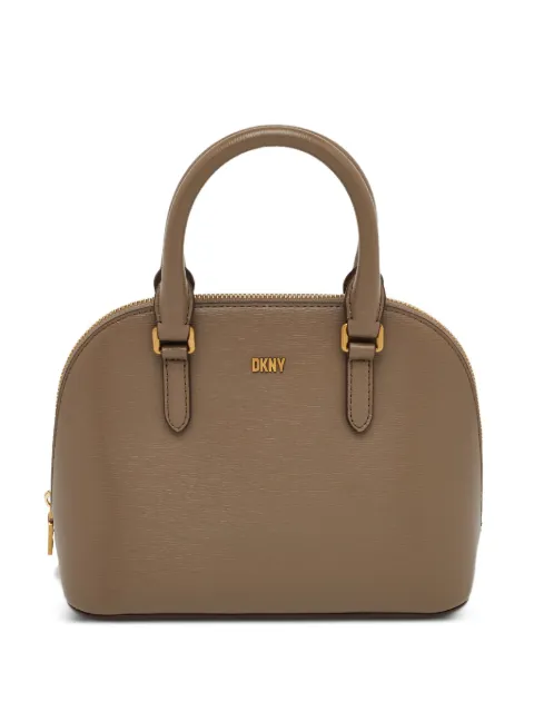 DKNY dome leather tote bag Brown 1285764
