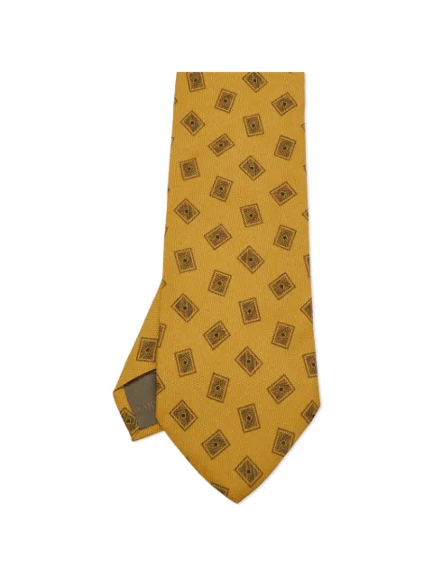 Giorgio Armani Pre-Owned traditional geometric-print tie Yellow 1259900