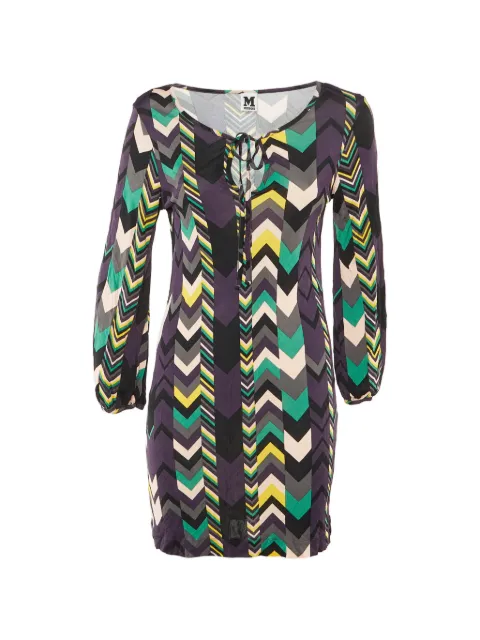 Missoni Pre-Owned arrow-print midi dress Purple 1235754