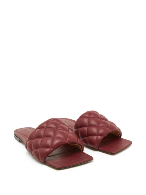 Bottega Veneta Pre-Owned Lido quilted sandals Red 1093114