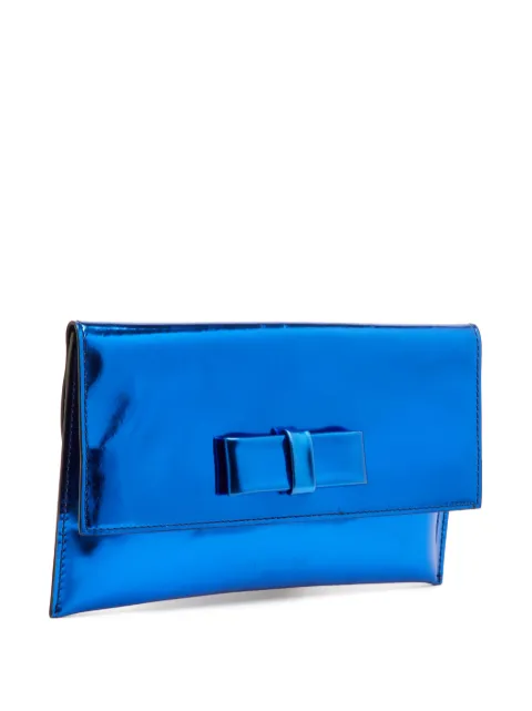 Marni Pre-Owned bow flap clutch bag Blue 1274769