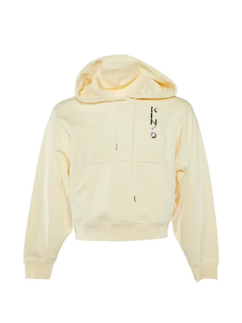 Kenzo Pre-Owned logo-print hoodie Yellow 1139761