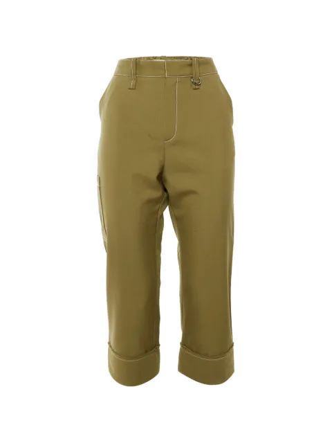 Chloé Pre-Owned cuffed capri trousers Green 1263689