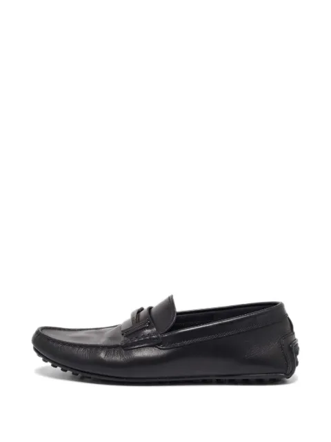 Tod's Vintage logo-detail leather loafers Black 1038412