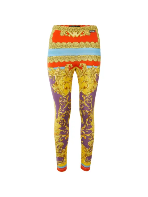 Versace Pre-Owned Heritage baroque-print leggings Gold 1267627