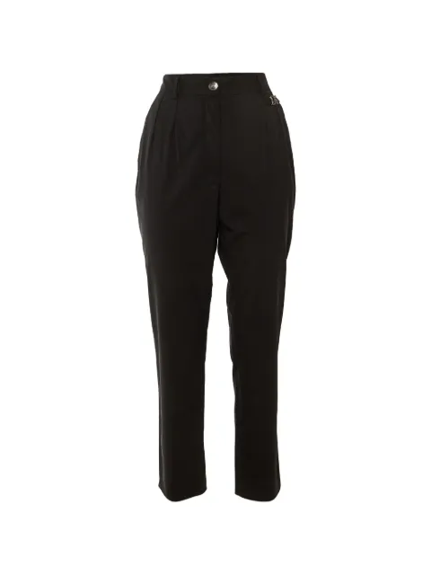 Dolce & Gabbana Pre-Owned logo-plaque tailored trousers Black 1267622