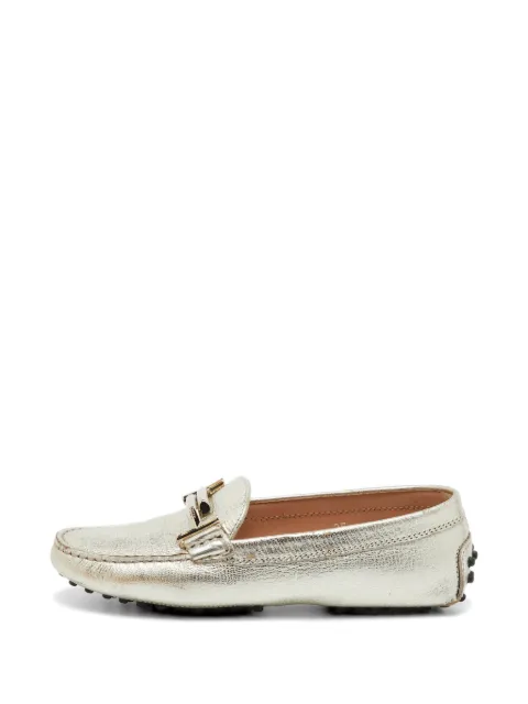 Tod's Vintage Double-T loafers Silver 1199789